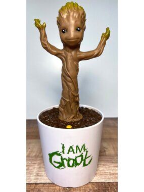 Dancing Baby Groot Figure In I Am Groot Pot With Music